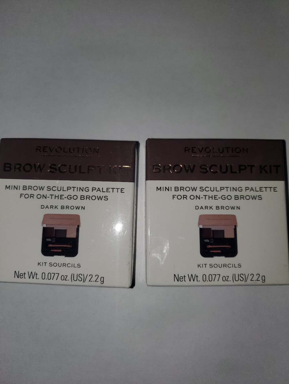 2 Revolution Brow Sculpt Kit Mini Palette - Dark Brown